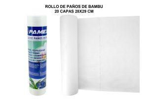 ROLLO DE PAÑOS DE BAMBU 20 CAPAS 28X29 CM