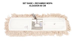 SET BASE + RECAMBIO MOPA ALGODON 60 CM