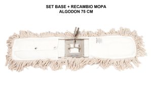 SET BASE + RECAMBIO MOPA ALGODON 75 CM