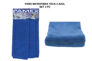 PAÑO MICROFIBRA TECK-3 - AZUL SET 3 PC