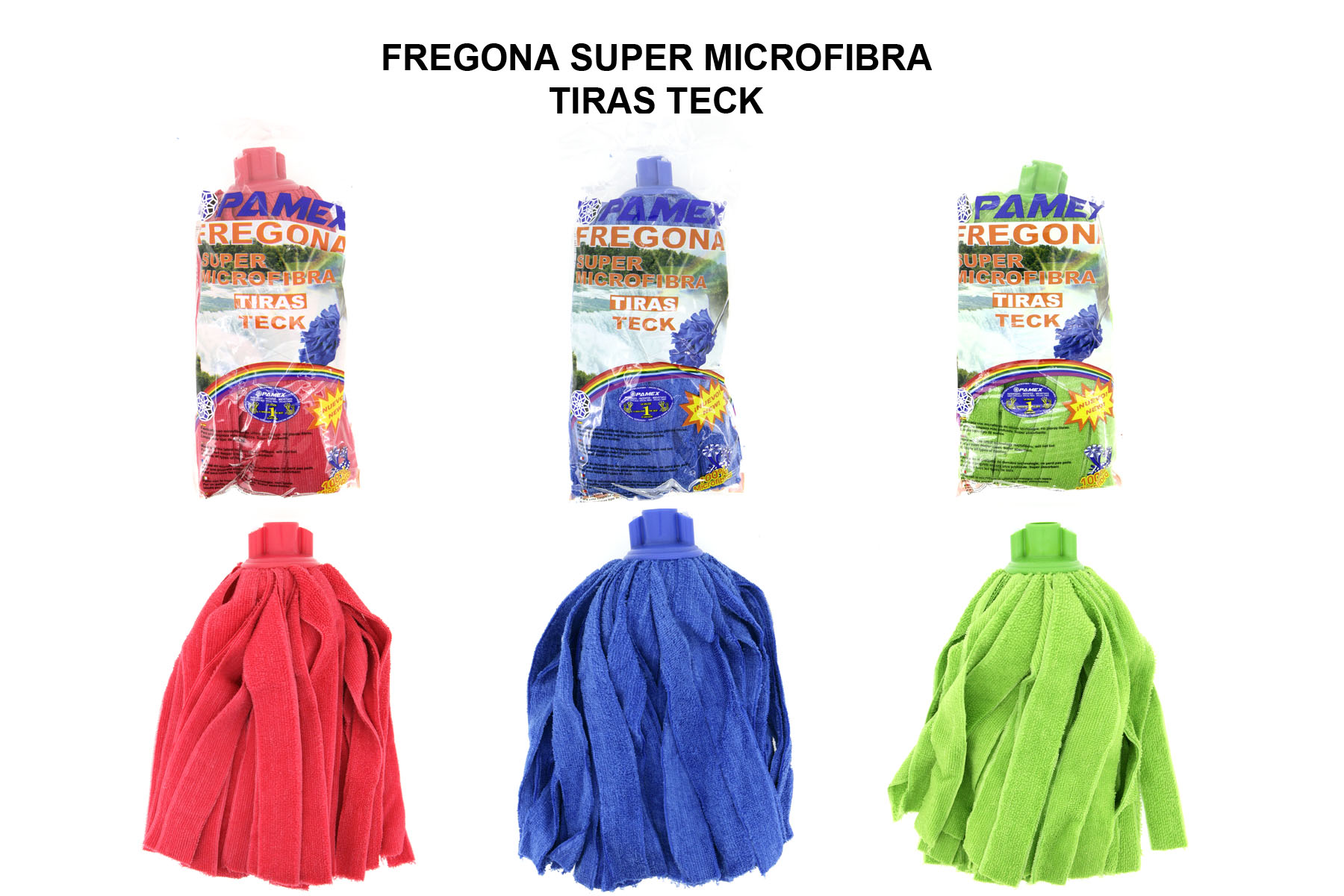 FREGONA SUPER MICROFIBRA TIRAS TECK