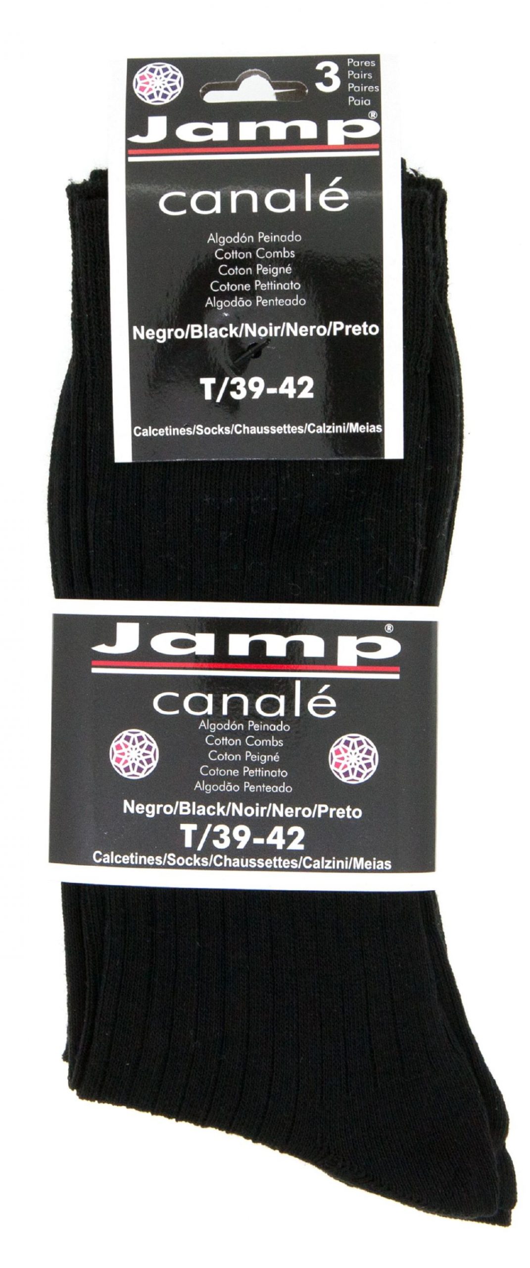 CALCETIN CANALE T/39-42 NEGRO