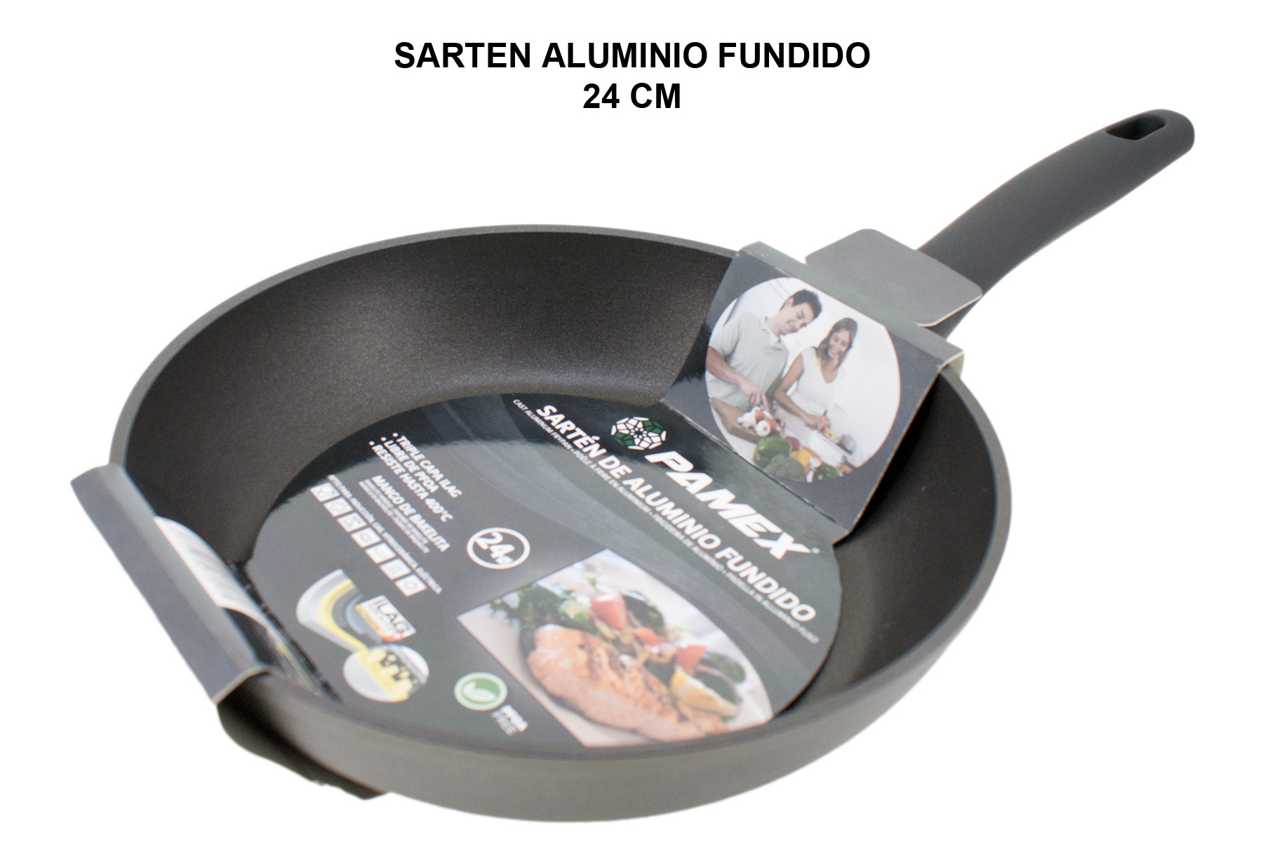 SARTEN ALUMINIO FUNDIDO FULL INDUCTION 24 CM